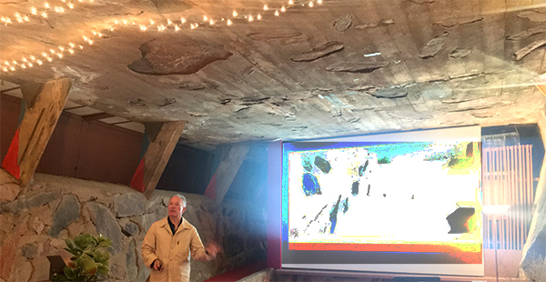HI Director Ron Broglio giving lecture at Taliesin West